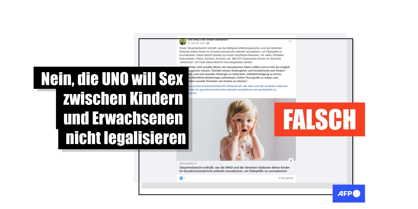 Die UNO forderte nicht die Legalisierung von Sex mit Kindern Faktencheck