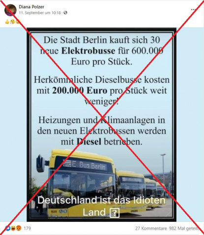 Nein, die BVG hat aktuell keine E-Busse mit Diesel-Heizung gekauft